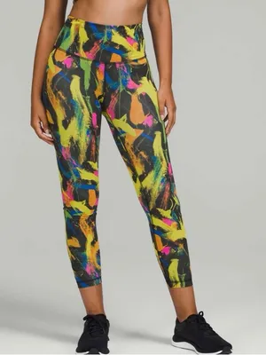 lululemon Wunder Train High-Rise Tight 25" - Undertone Black Multi - Size 12 thumbnail 1