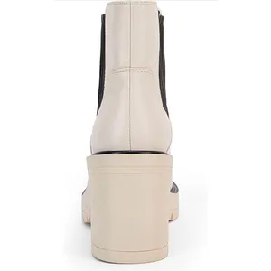 NEW Platform Lug Sole Ankle Boots Chunky Block Heel Seam Booties 6.5 thumbnail 4