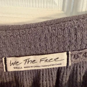 Free People We The Free Henley Top Gray Small Boho Waffle Knit Casual Loungewear thumbnail 2