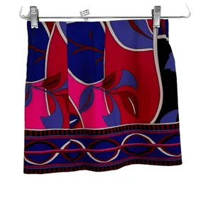 Zara Short Skirt With Print Multicolored Size Small thumbnail 4