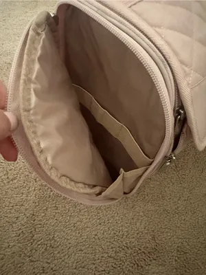 BAGSMART Quilted Light Pink Travel Organizer Bag thumbnail 3