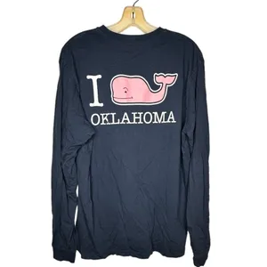 Vineyard Vines Navy Oklahoma Shirt thumbnail 4