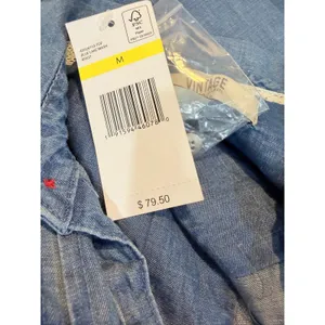 NWT Vintage America Blues Brigit Denim Patchwork Shirt M Western Cottagecore‎ thumbnail 11