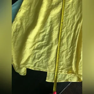 Women's Yellow Cutout Midi Dress - Spaghetti Strap Summer Dress Size 10 thumbnail 8