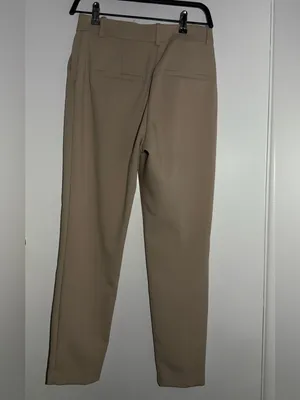 H&M Women's Straight-Leg High-Waist Trousers - Beige thumbnail 5