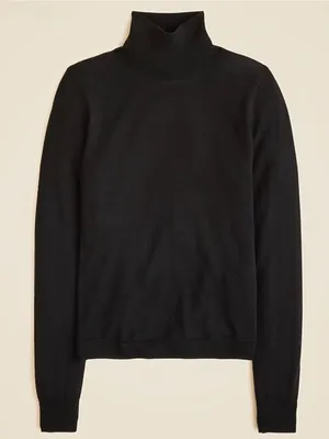 J. Crew Carolyn turtleneck sweater in merino wool Black size Large thumbnail 2