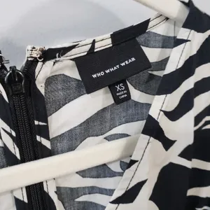Who What Wear Zebra Print Cutout Maxi Dress XS thumbnail 3