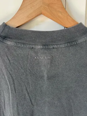 Anine Bing Ashton Spirit Of Concert Tee in Washed Black NWOT thumbnail 5