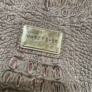 Marc Fisher East West Croc Large Tote Shoulder Bag thumbnail 2