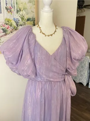 JessaKae Pyper America Pixie Lilac Iridescent Shimmer Maxi Dress Medium thumbnail 3
