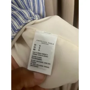 American Eagle Womens Casual Dress Stripe Mini A-line Blue White size Med EUC thumbnail 5