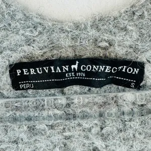 Peruvian Connection Alpaca Blend‎ Sweater Women's Small Gray V-Neck thumbnail 3