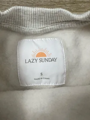 Lazy Sunday Light Gray NEW YORK Crewneck Sweatshirt with Navy Lettering thumbnail 4