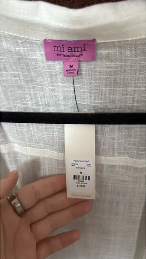 White Button Down Top thumbnail 2