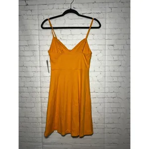 NWT Wild Fable Orange Ribbed Spaghetti‎ Strap Mini Dress Size S thumbnail 4