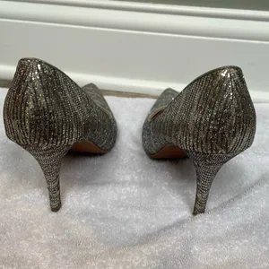 Kelly & Katie Gold and Silver Heels with Metallic Texture thumbnail 3