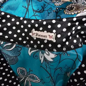 Vintage Forever 90s Teal Floral Butterfly Babydoll Blouse L Coquette Fairy thumbnail 6