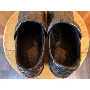 BOC Born Peggy Gray Croc Skin Embossed Slip On Wedge Clog Women Size 9 thumbnail 5