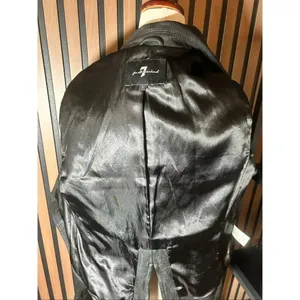 7 For all Mankind Women Rumble Leather Jacket Size S black moto style short thumbnail 5