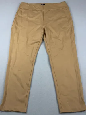 Express Ponte Pants XL Pecan Brown High Rise Pull On Slim Ankle NWT thumbnail 1