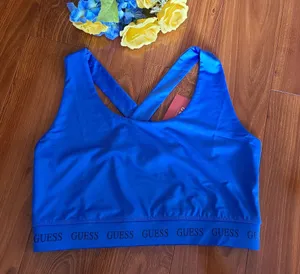 Guess Blue Sports Bra Size Medium thumbnail 1