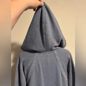 EUC Free People Movement Blue V Neck Hooded Cropped Pullover 2 pockets size XS thumbnail 7
