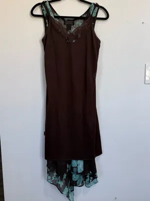 Vintage Y2k Connected Apparel Floral Beaded Dress S Whimsigoth Fairycore 90s thumbnail 7