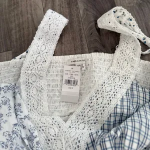 American Eagle coquette cottagecore patchwork Lace Inset Mini Dress thumbnail 6