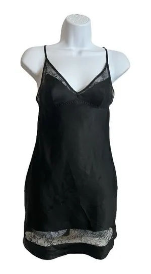 Victoria's Secret Black Lace Teddy Babydoll Size XS Lingerie Adjustable Strap thumbnail 1