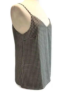 Banana Republic Elephant Print Cami Top Black Cream Size S thumbnail 5