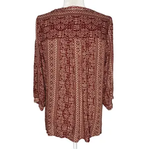 Savanna Jane Embroidered Blouse Tunic Top Medium Rayon Boho thumbnail 9