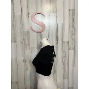 Backless laced black crop top size S thumbnail 5