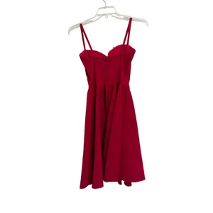 Stop Staring! Alicia Estrada Pinup Red Polka Dot Rockabilly Swing Dress Sz M thumbnail 3