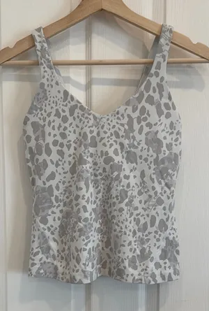lululemon align tank with built in bra antique white camo print thumbnail 1