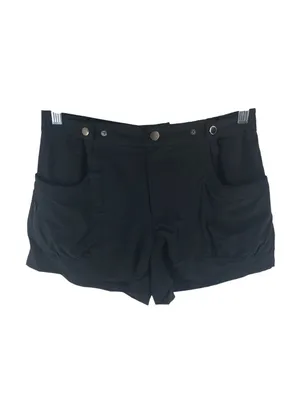 Halara Mid Rise Adjustable Waistband Pocket Casual Shorts Black M thumbnail 4