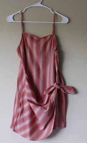 Forever 21 Coral/salmon striped mini dress thumbnail 1