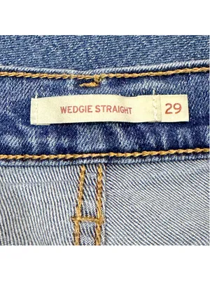 Levi’s Wedgie Straight Jeans Women’s 29 High Rise Distressed 26” Inseam thumbnail 6