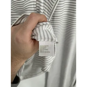 Softies Dream Jersey Grey Stripe Cap Sleeve Crew Tee Capri Matching Lounge Set S thumbnail 5