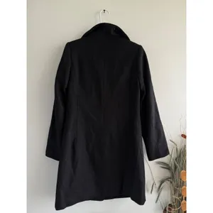 Quince Black Italian‎ Wool Shawl Collar Coat Women Small Lanificio Nello Gori thumbnail 2