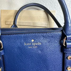 Kate Spade Women’s Blue Mulberry Street Pebbled Leather Bag thumbnail 2