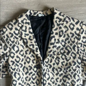 Zara Black and Cream Trench Coat with Bold Design thumbnail 2