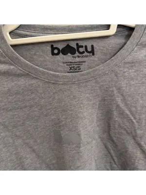 Booty by Brabants Ultra Cropped Long Sleeve Dark Heather Grey NWOT thumbnail 4