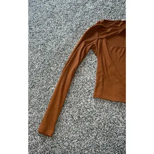 Lush Women's Brown Long Sleeve Crop Top size small‎ thumbnail 6