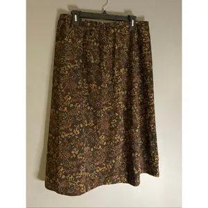 Laura Scott Vintage Paisley Print Thanksgiving A Line Straight Skirt Large thumbnail 2