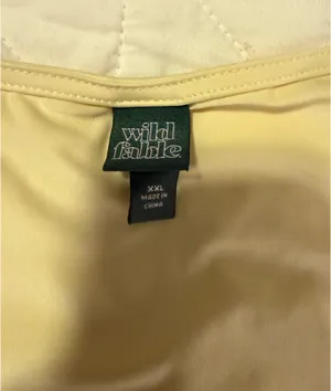 Wild fable satin yellow lace tank top thumbnail 3