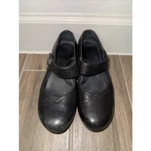 Dansko Tandy Mary Jane Black Leather Women's Shoes Strappy Comfort Clog Sz 36 thumbnail 2