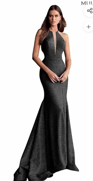 Jovani Halter Neck Formal Dress thumbnail 1