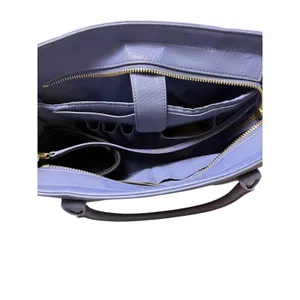 Dagne Dover Signature Legend Coated Canvas Tote Blue thumbnail 7