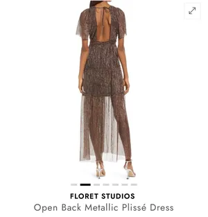 Boutique Floret Studios Metallic Maxi Dress thumbnail 2