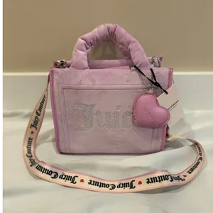 Juicy‎ Couture Extra Spender Mini Tote Fondant Pink Rhinestone Crossbody Bag thumbnail 1